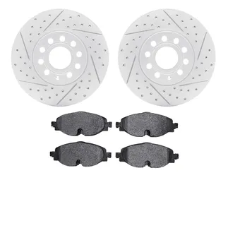 R1 Concepts WBUN1-74039 Brake Rotors - Carbon Coated - D/S W/ Optimum Oe Pads